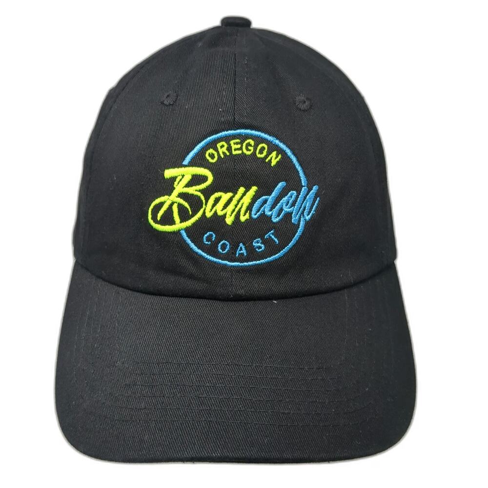 Salt Creek Baseball Cap Black One Size Oregon Bandon Coast Embroidery Cotton Hat